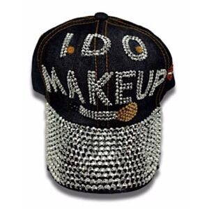 I Do Makeup Bling Denim Cap